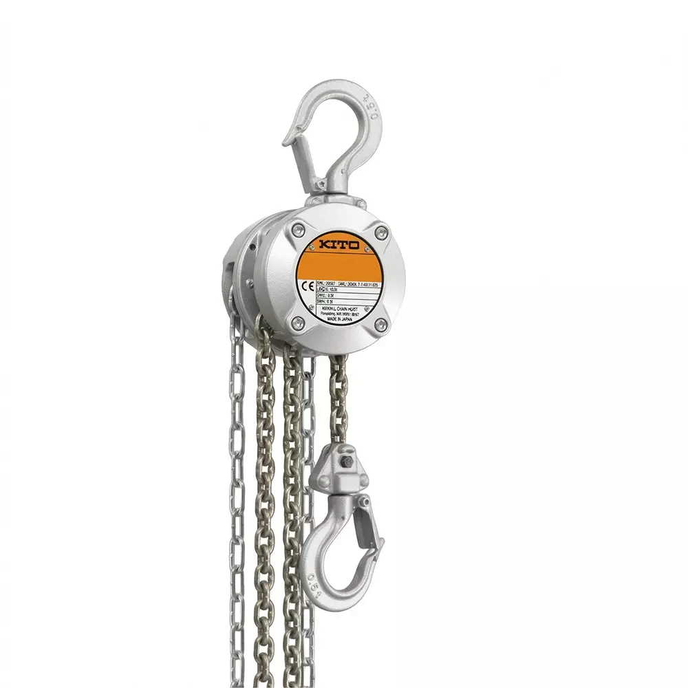 Kito Manual Chain Hoist Silver 3 m Lifting Height 0.25 Ton Lifting Capacity, CX003