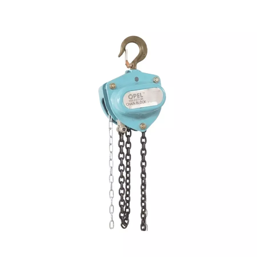 Opel Select Chain Pulley Block 6 m Chain Length 3 Ton (3000 Kg) Load Capacity Double Fold Manual for Industrial Use, MZ33653