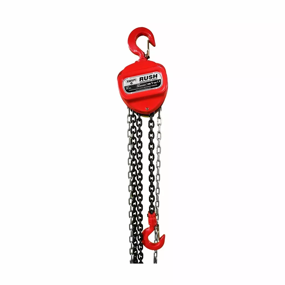 SWIFT Rush Chain Pulley Block 1000 Kg (1 Ton) Lifting Capacity 1 No. of Fall 3 m Lifting Height