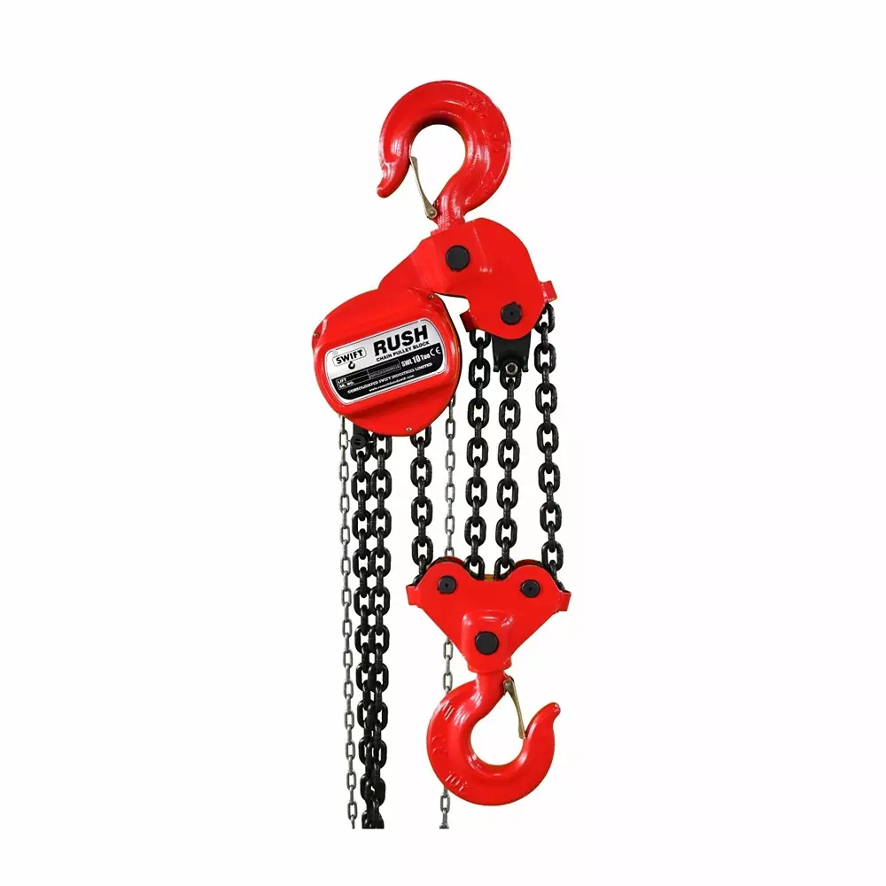 SWIFT Rush Chain Pulley Block 10000 Kg (10 Ton) Lifting Capacity 4 No. of Fall 3 m Lifting Height