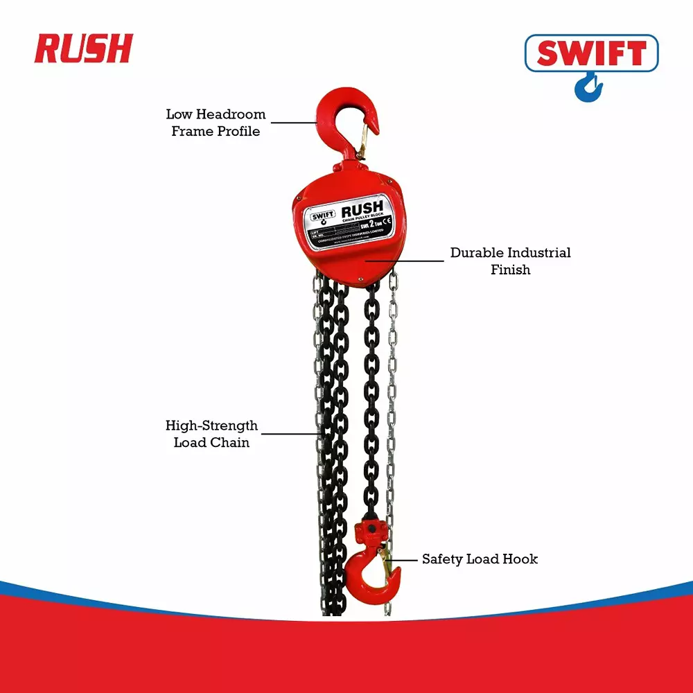 swift-rush-chain-pulley-block-2000-kg-2-ton-lifting-capacity-1-no-of-fall-3-m-lifting-height