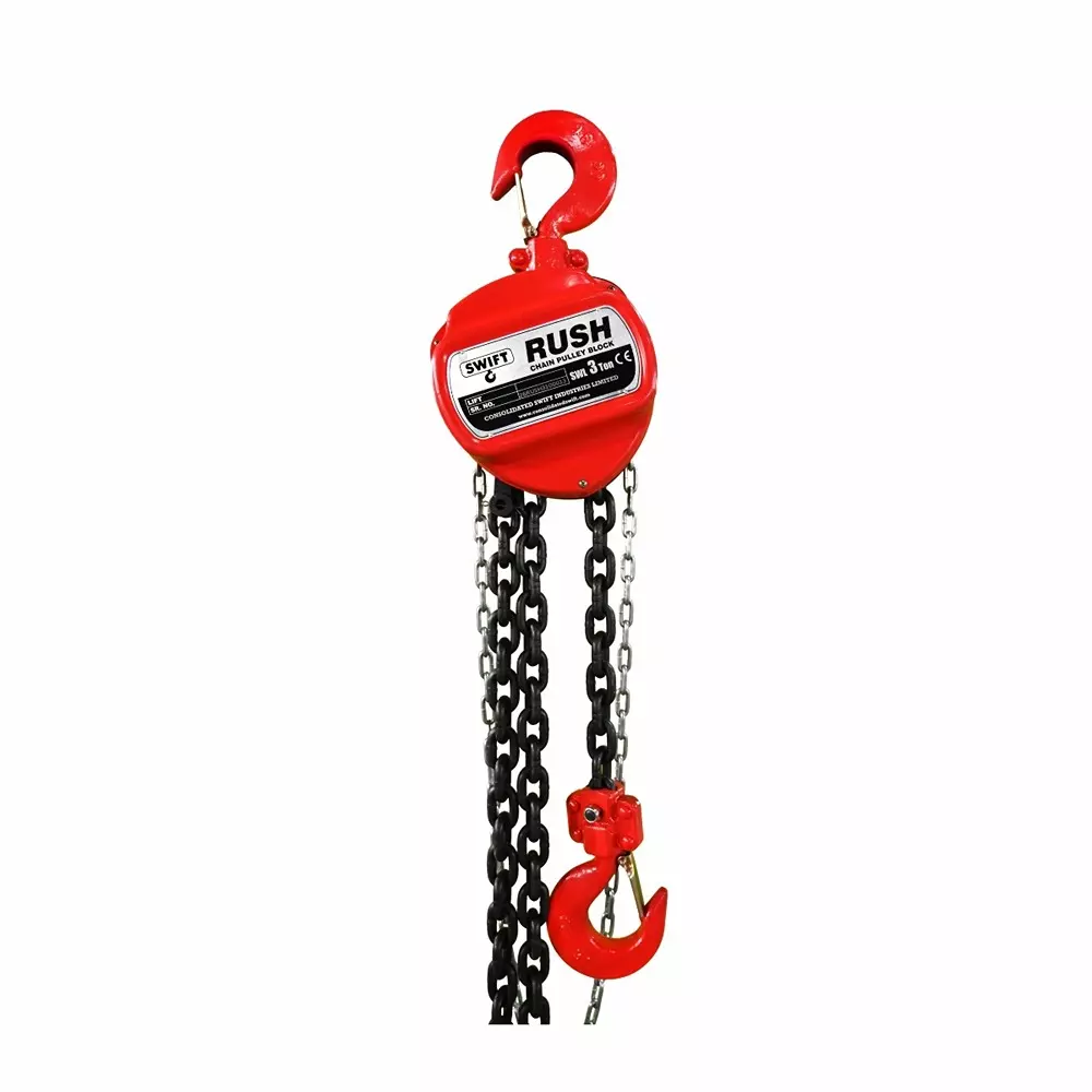 SWIFT Rush Chain Pulley Block 3000 Kg (3 Ton) Lifting Capacity 1 No. of Fall 3 m Lifting Height