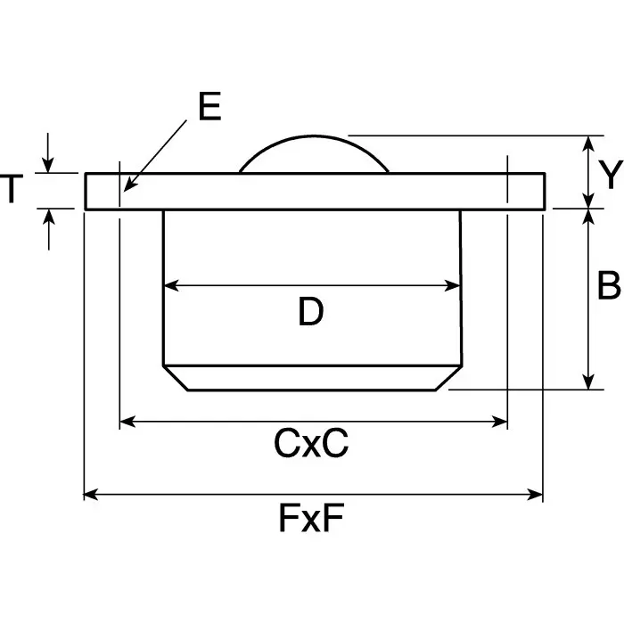 ALWAYSE Ball Transfer Unit with 38.1 mm diameter Steel ball, 7152