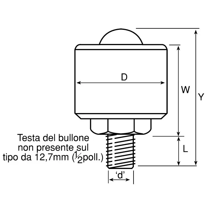 ALWAYSE Ball Transfer Unit with 25.4 mm diameter Steel ball, 7128