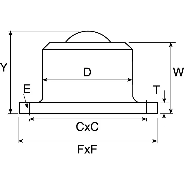 ALWAYSE Ball Transfer Unit with 25.4 mm diameter Steel ball, 7122