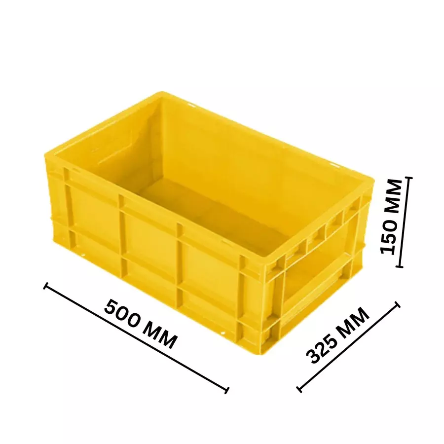 SINGHAL Multipurpose Plastic Storage Bin Yellow 19 L Capacity 500x325x150 mm