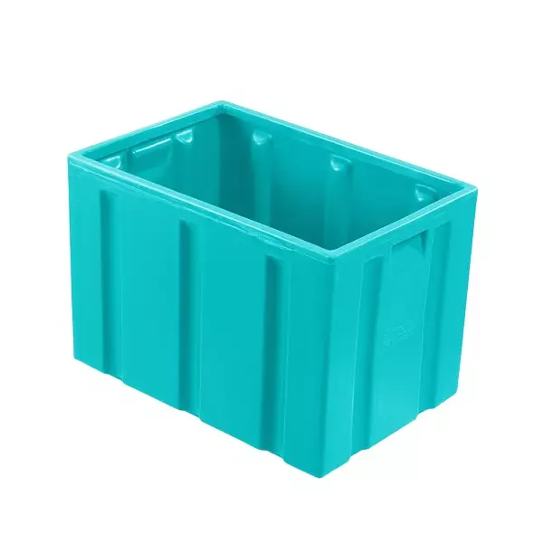 Swift Roto Plastic Crate Container 50 L Storage Capacity Cyan Rectangular Shape for Storage Usage, PC-50