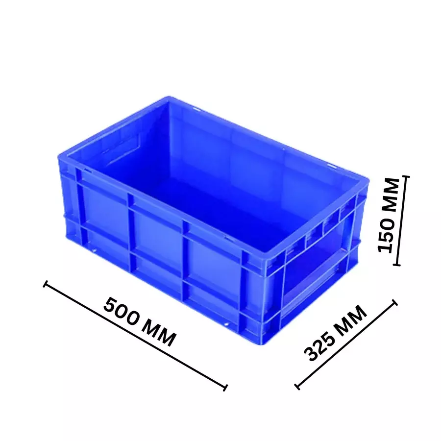 SINGHAL Multipurpose Plastic Storage Bin Blue 19 L Capacity 500x325x150 mm