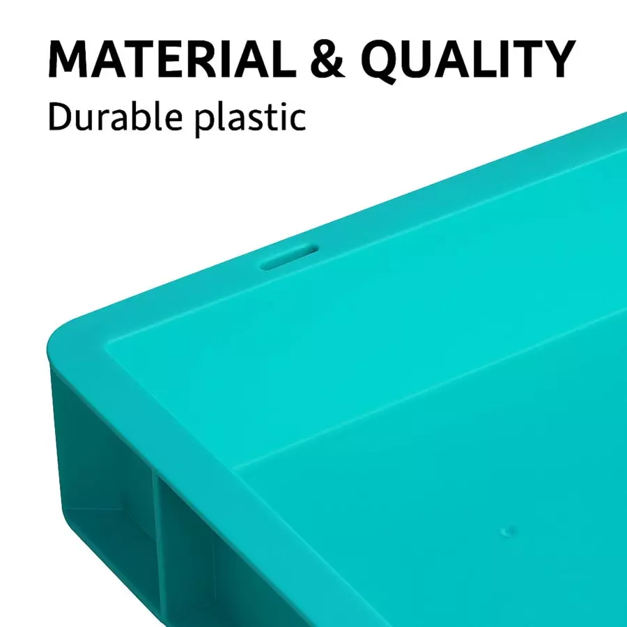 SINGHAL Portable Plastic Jali Crate Blue 14 L Capacity 600x400x80 mm (Pack of 5)