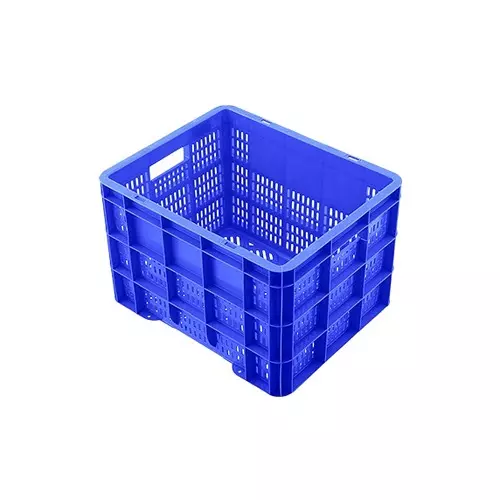 SUPREME MULTIPURPOSE Mini Tomato Crates Totally Perforated 400X325X250 mm Plastic Blue, STP PC-701