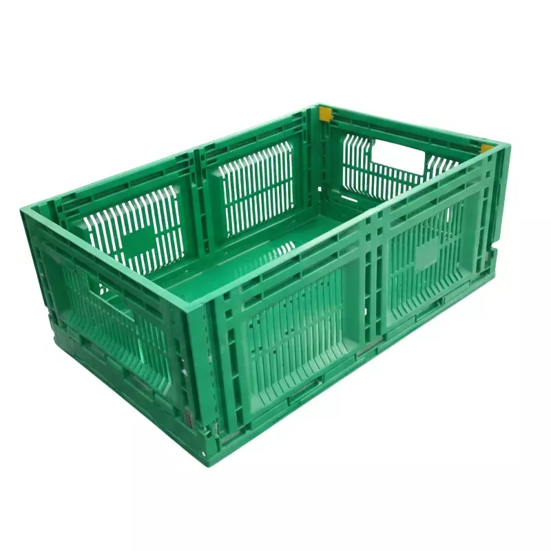 Fold C Foldable Crate Plastic Perforated 600x400x220 mm 52.8 L Capacity, Green