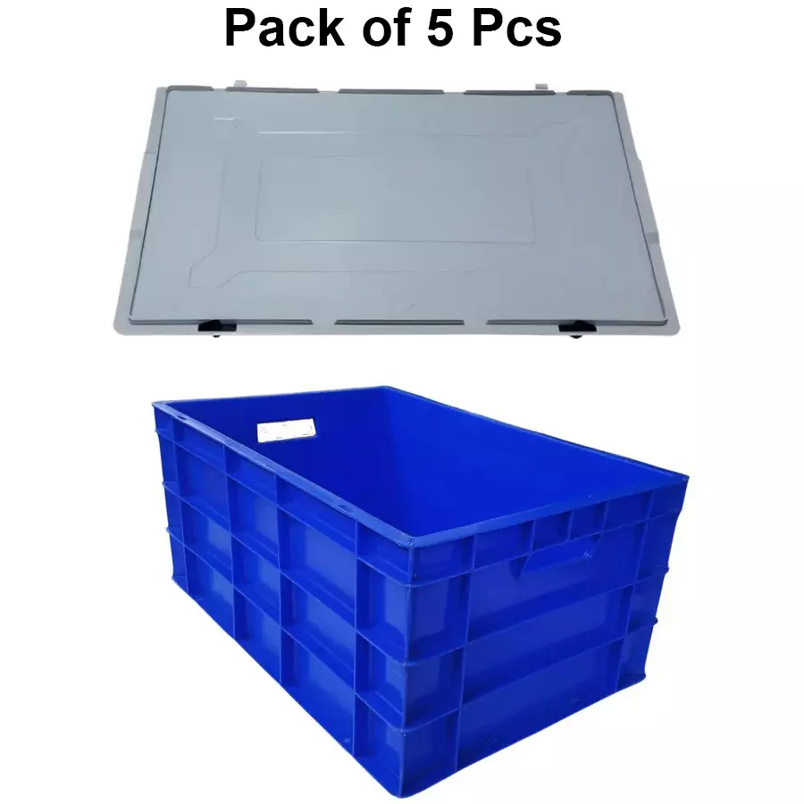 singhal-plastic-storage-crate-60x40x27-cm-rectangular-shape-blue-with-grey-lid-siplcwl_604027_p5-pack-of-5-pcs