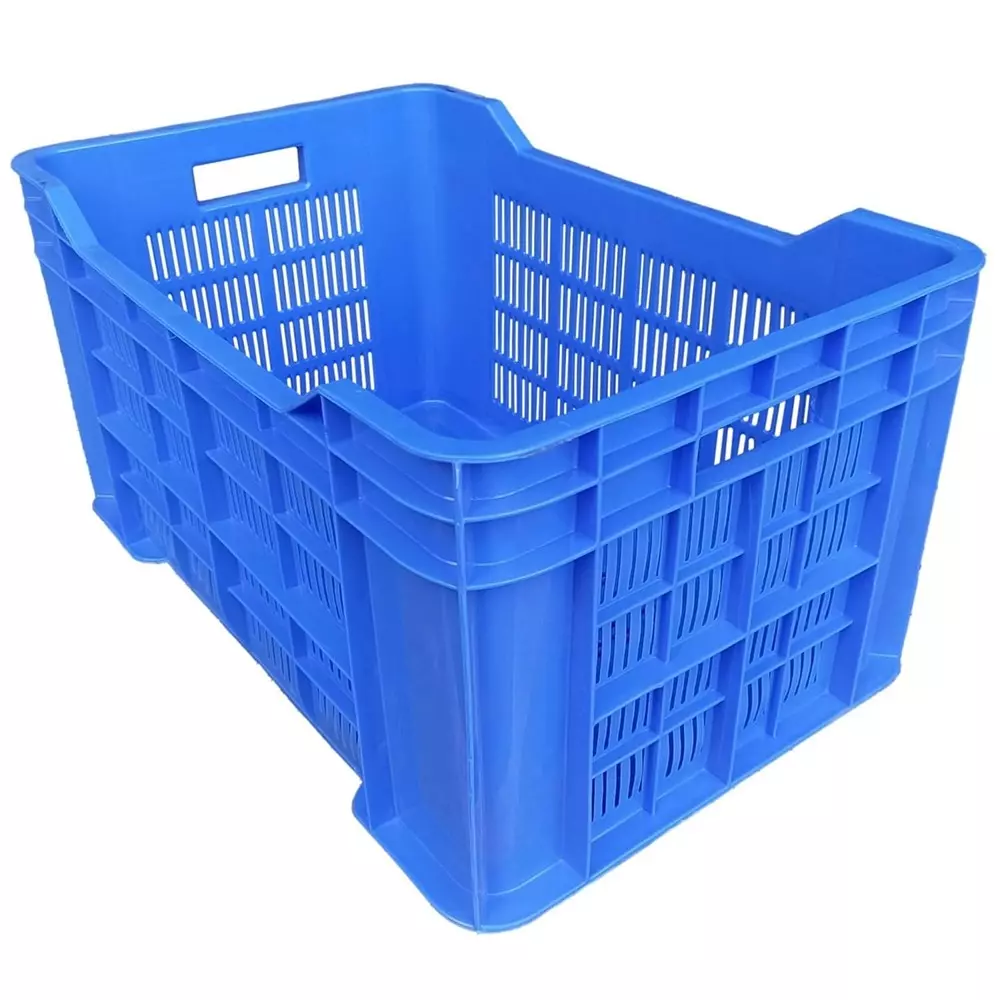 Singhal Multipurpose Storage Crate Plastic Rectangular Shape 54x36x29 cm Blue, JALICB_543629_P1