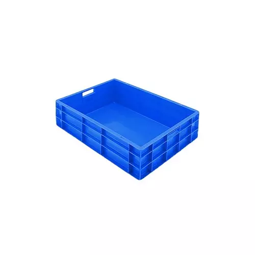 SUPREME MINI JUMBO Series Crates Complete Closed with Handle Bottom 650X450X210 mm Plastic Blue, SCH 654521