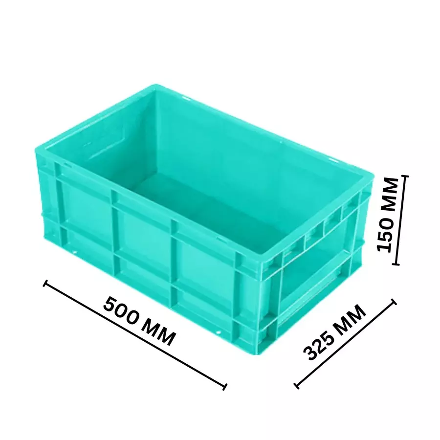 SINGHAL Multipurpose Plastic Storage Bin Green 19 L Capacity 500x325x150 mm