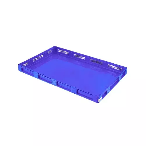 SUPREME SERICULTURE Series Crates Side Perforated Bottom Closed 915x600x85 mm Plastic Blue, SER-906008 SSP