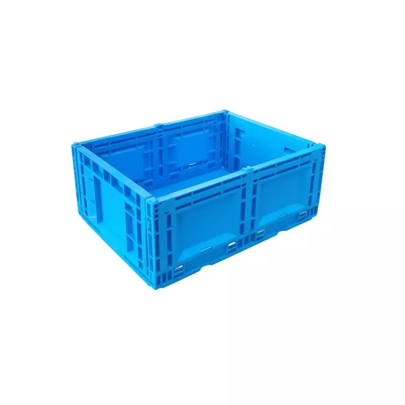 Fold C Foldable Crate Plastic Non-Perforated 600x400x220 mm 52.8 L Capacity, Blue