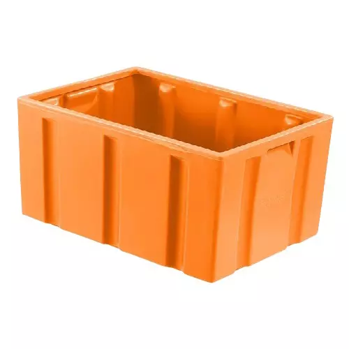 Swift Roto Plastic Crate Container 75 L Storage Capacity Orange Rectangular Shape for Storage Usage, PC-75