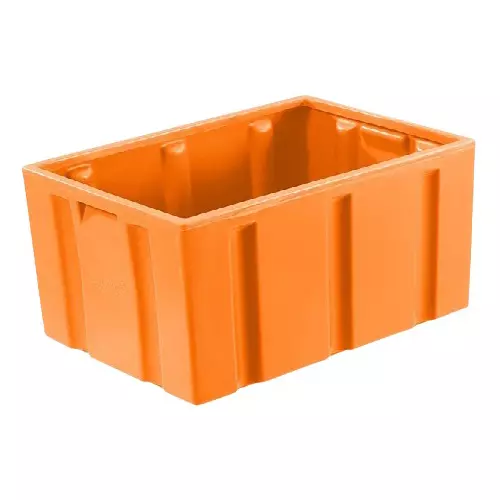 Swift Roto Plastic Crate Container 75 L Storage Capacity Orange Rectangular Shape for Storage Usage, PC-75