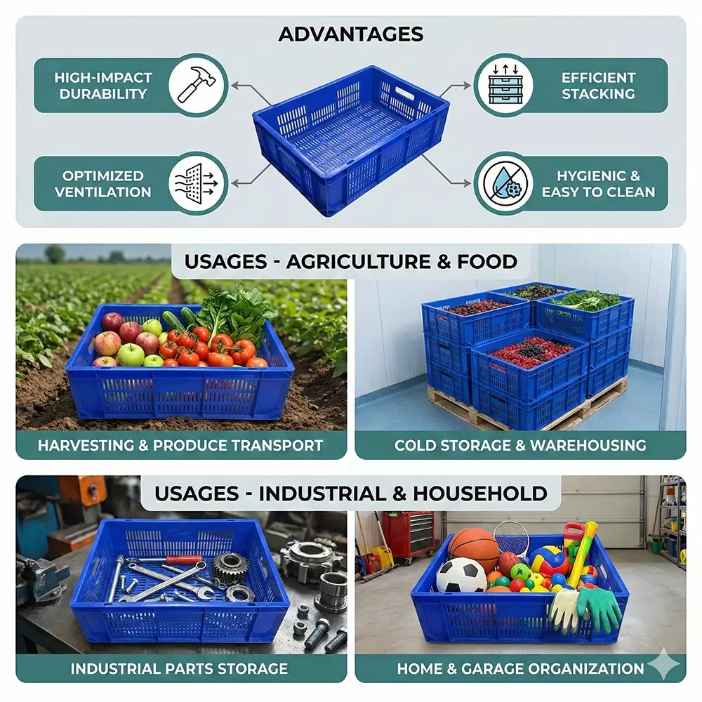 aristo-35-l-600-x-400-x-180-mm-blue-plastic-crate-64180-tp