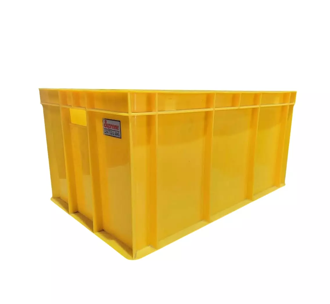 SUPREME 32 Ltr 500x325x250 mm Yellow Plastic Crates SCH-503225