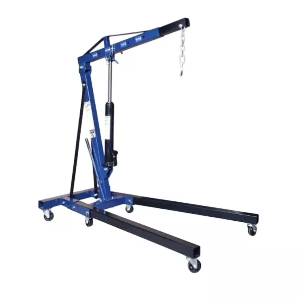 Blue-Point 2 Ton Load Capacity Foldable Engine Crane and 220 cm Maximum Height for Industrial Use, BLPEC2TAP