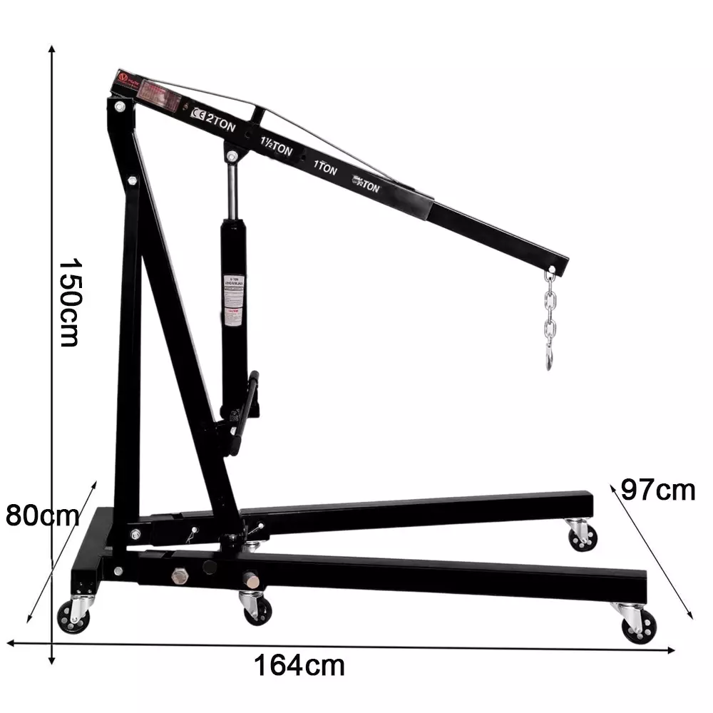 voltz-engine-hoist-cum-hydraulic-cherry-picker-shop-crane-with-2-ton-lifting-capacity-and-6-heavy-duty-caster-wheels-vz-2