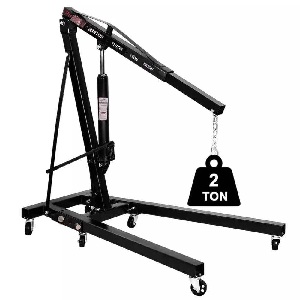 voltz-engine-hoist-cum-hydraulic-cherry-picker-shop-crane-with-2-ton-lifting-capacity-and-6-heavy-duty-caster-wheels-vz-2