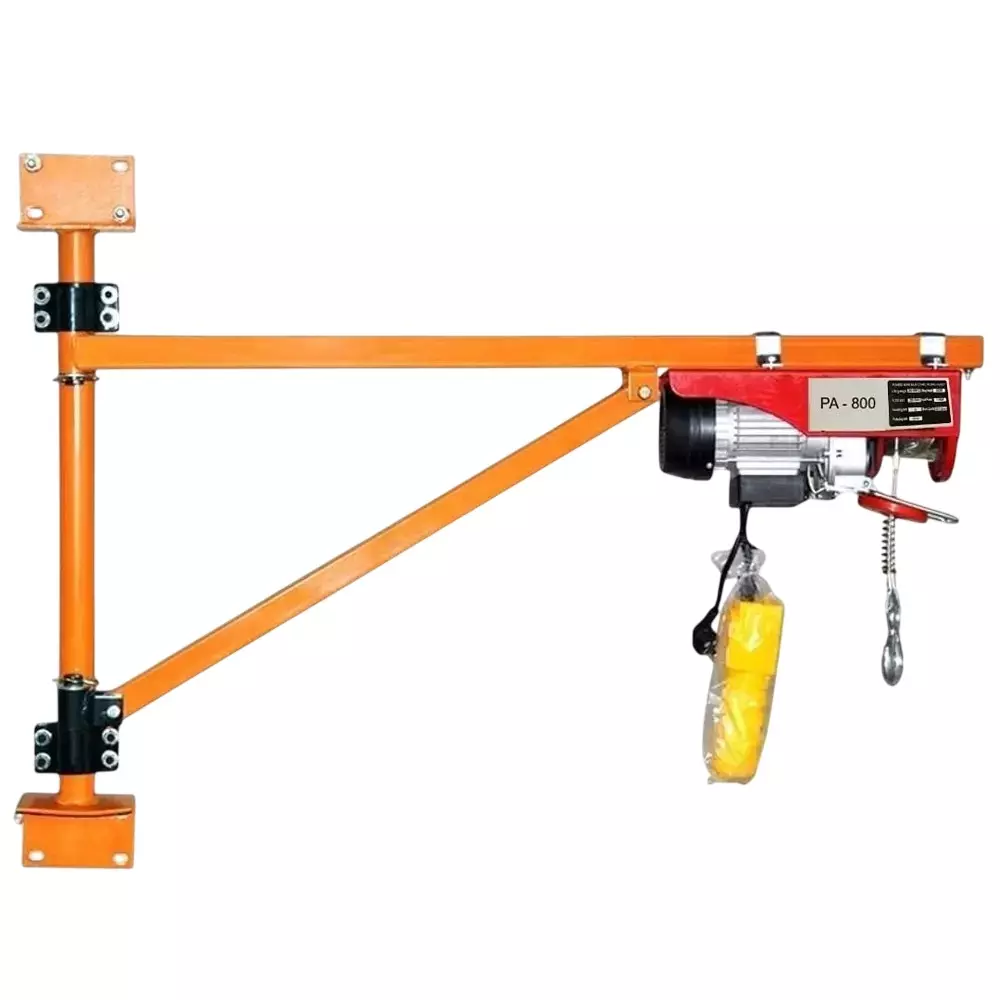 GENERIC Jib Crane Bracket Wall Mount 800 Kg Max Load Capacity with 180° Electric Scaffolding Lift, Electric Hoist Holder, Swing Arm with Pole (Without Hoist)