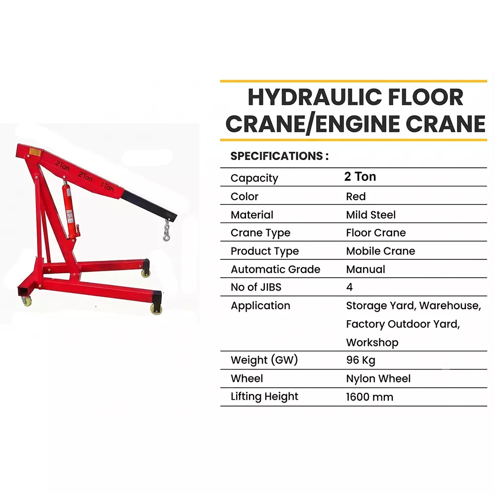 utc-hydraulic-floor-crane-2-ton-2000-kg-load-capacity-1600-mm-16-m-lifting-height-and-nylon-wheels