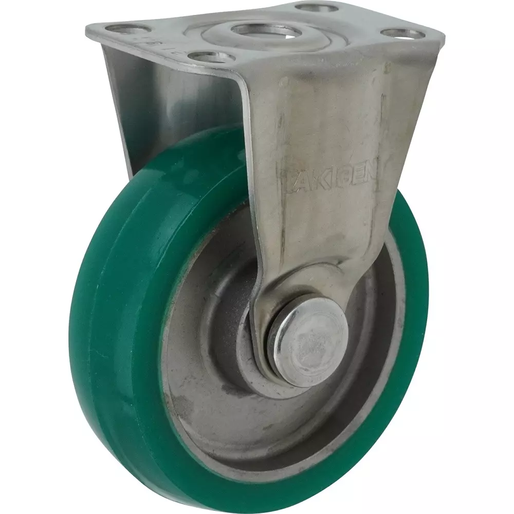 TAKIGEN Stainless Steel Press Fixed Caster 45x25 mm (P1xP2), K-1304R-75-UR