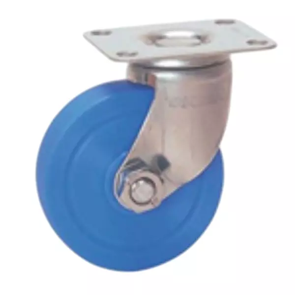 TAKIGEN Stainless Steel Pressed Swivel Caster 0.39N Allowable Loads without Stopper, K-1304G-50-SUS