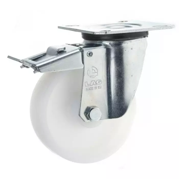 LAG Braked Swivel Castor Wheel, 120 Kg Capacity, 100 mm Wheel, 18765FR