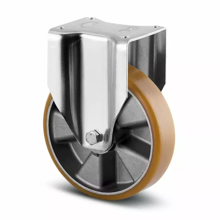 Tente Fixed Castor Wheel, 800 Kg Capacity, 200 mm Wheel, 4688 ITP 200/50 P63 92SH