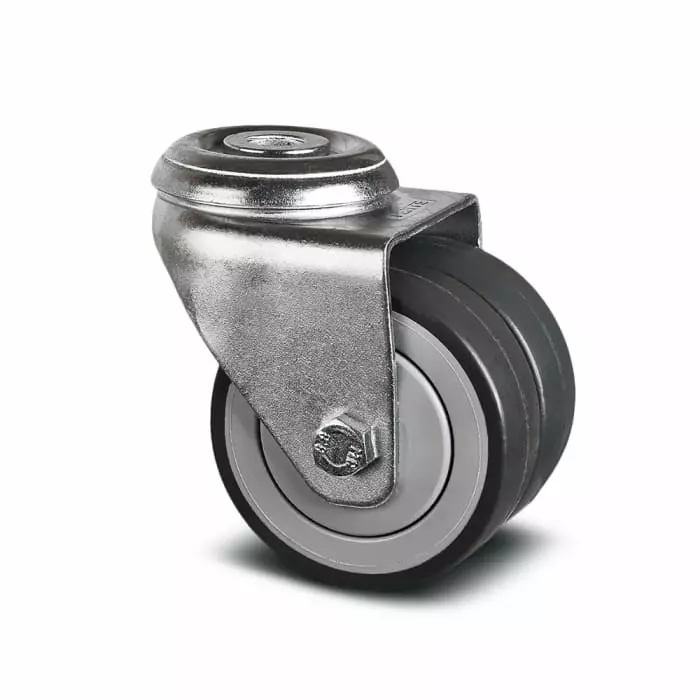 Tente Swivel Castor Wheel, 85 Kg Capacity, 75 mm Wheel, 1970 PJP 075/25 P30-13