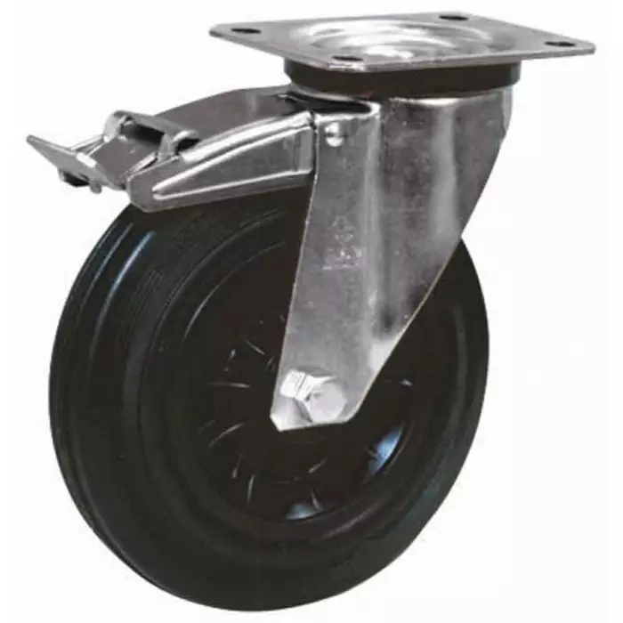 LAG Braked Swivel Castor Wheel, 135 Kg Capacity, 160 mm Wheel, 13928FR