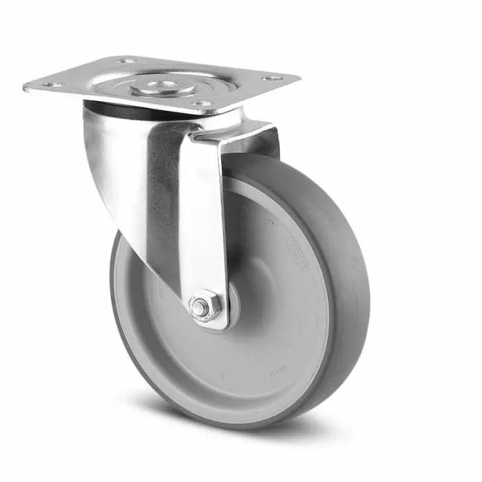 Tente Swivel Castor Wheel, 70 Kg Capacity, 80 mm Wheel, 3370 PJO 080/28 P62