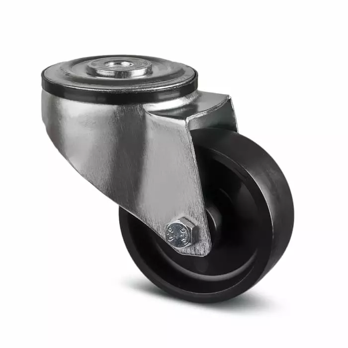 Tente Swivel Castor Wheel, 70 Kg Capacity, 100 mm Wheel, 3370 POR 100/36 P30-13 NOIR