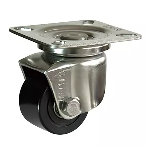 TAKIGEN Stainless Steel Low-Profile Heavy-Duty Caster Swivel Type Φ50 mm Wheel Diameter, K-1300HJ-50