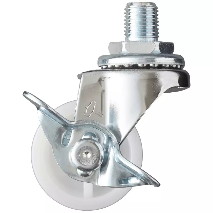 TAKIGEN Screw-Foot Swivel Caster Nylon Φ40 mm Wheel Diameter with Stopper, K-415A-40-N