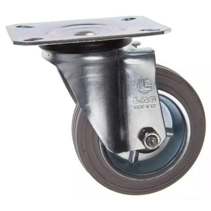 LAG Swivel Castor Wheel, 80 Kg Capacity, 100 mm Wheel, 12258G