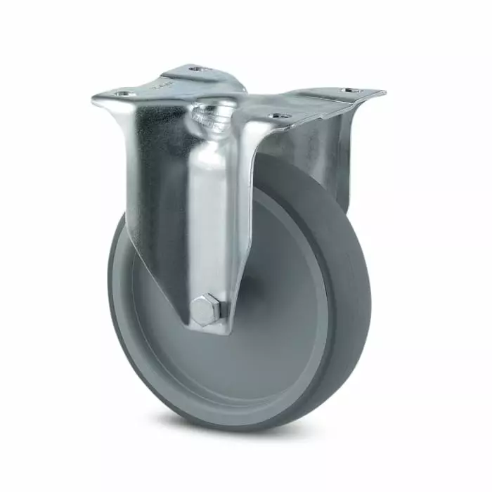 Tente Fixed Castor Wheel, 100 Kg Capacity, 125 mm Wheel, 3478 PJR 125/32 P62