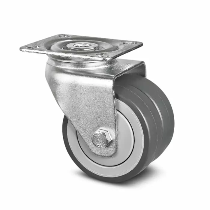 Tente Swivel Castor Wheel, 85 Kg Capacity, 75 mm Wheel, 1970 PJP 075/25 P50