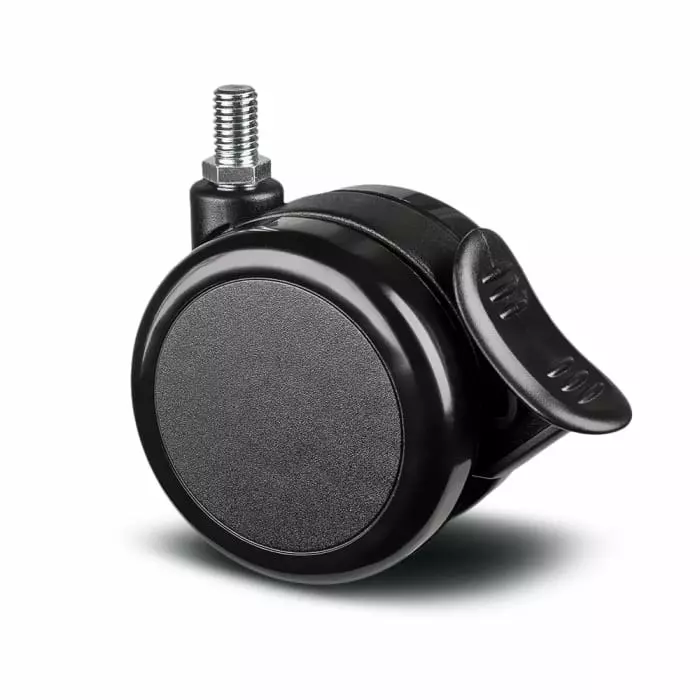 Tente Braked Swivel Castor Wheel, 50 Kg Capacity, 75 mm Wheel, 5925 UOI 075 S70-10X15