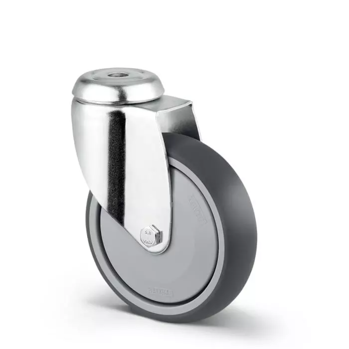 Tente Swivel Castor Wheel, 100 Kg Capacity, 125 mm Wheel, 2470 PJP 125/32 P30-13