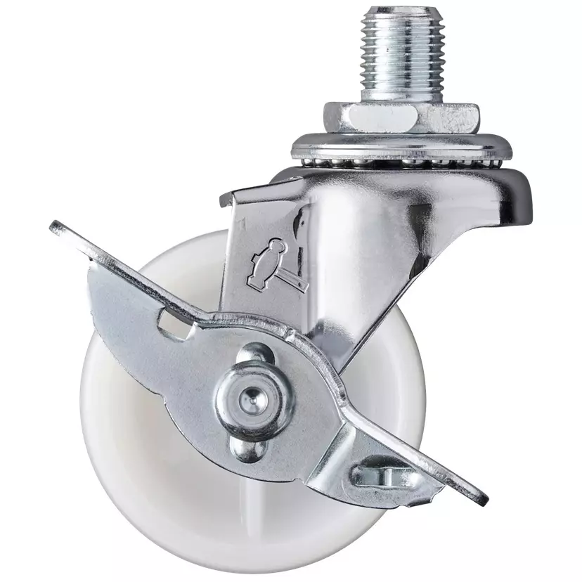 TAKIGEN Screw-Foot Swivel Caster Nylon Φ50 mm Wheel Diameter with Stopper, K-415A-50-N