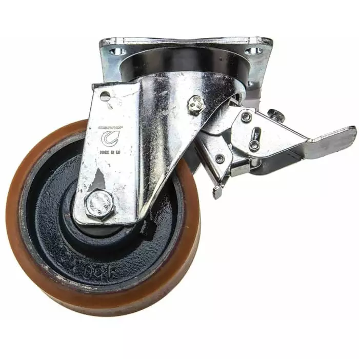 LAG Braked Swivel Castor Wheel, 850 Kg Capacity, 200 mm Wheel, 23872 FV