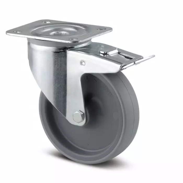 Tente Castor Wheel, 150 Kg Capacity, 80 mm Wheel, 3477UAR080P62 GREY