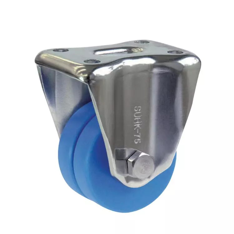 TAKIGEN Stainless Steel Low-Profile Heavy-Duty Caster Φ50 mm Wheel Diameter, K-1558-50