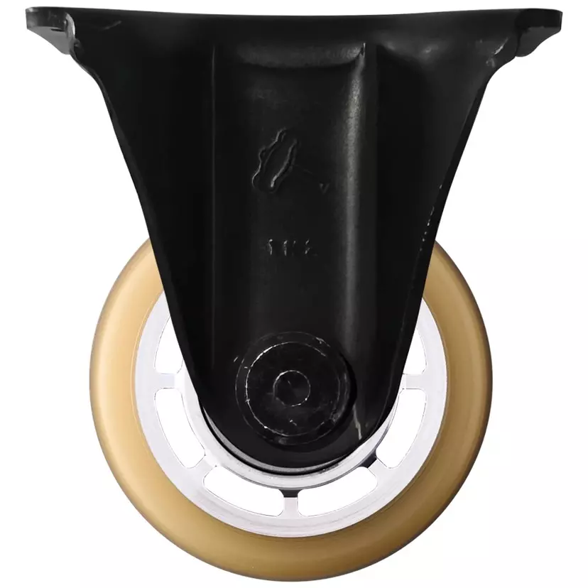 TAKIGEN Low-Profile Heavy-Duty Fixed Caster Nylon Φ65 mm Wheel Diameter 3000N Allowable Load, K-540SR-65-UB